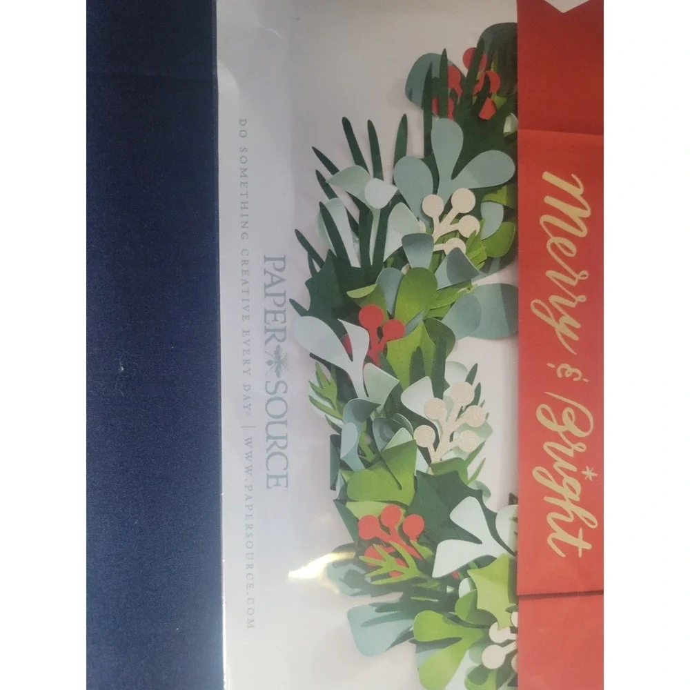 Paper Source Merry And‎ Bright Christmas Wreath Craft Kit 15